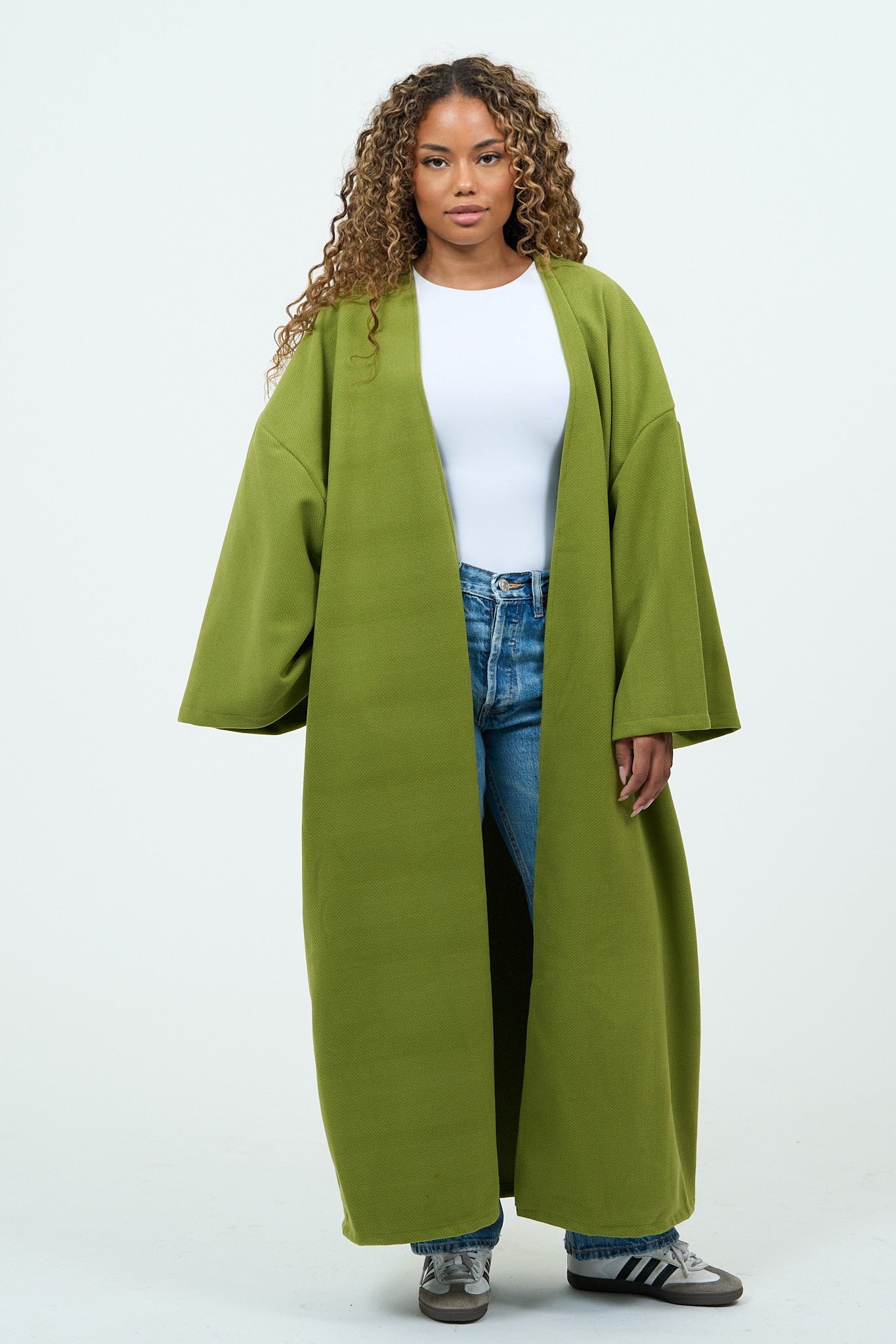 Kimono épais basique couleur pistache