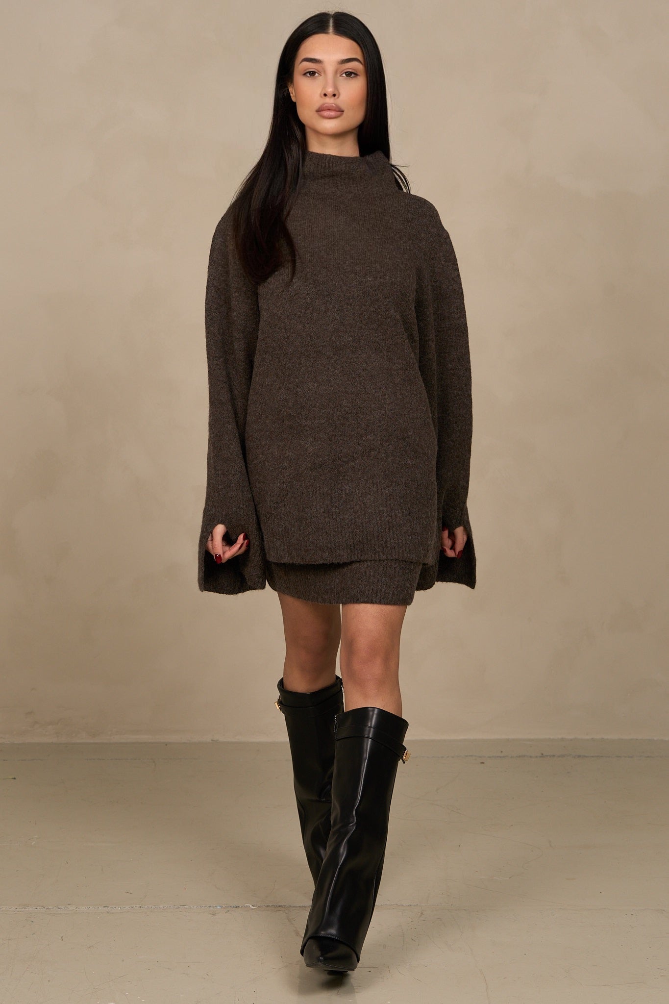 Ensemble jupe tricotée