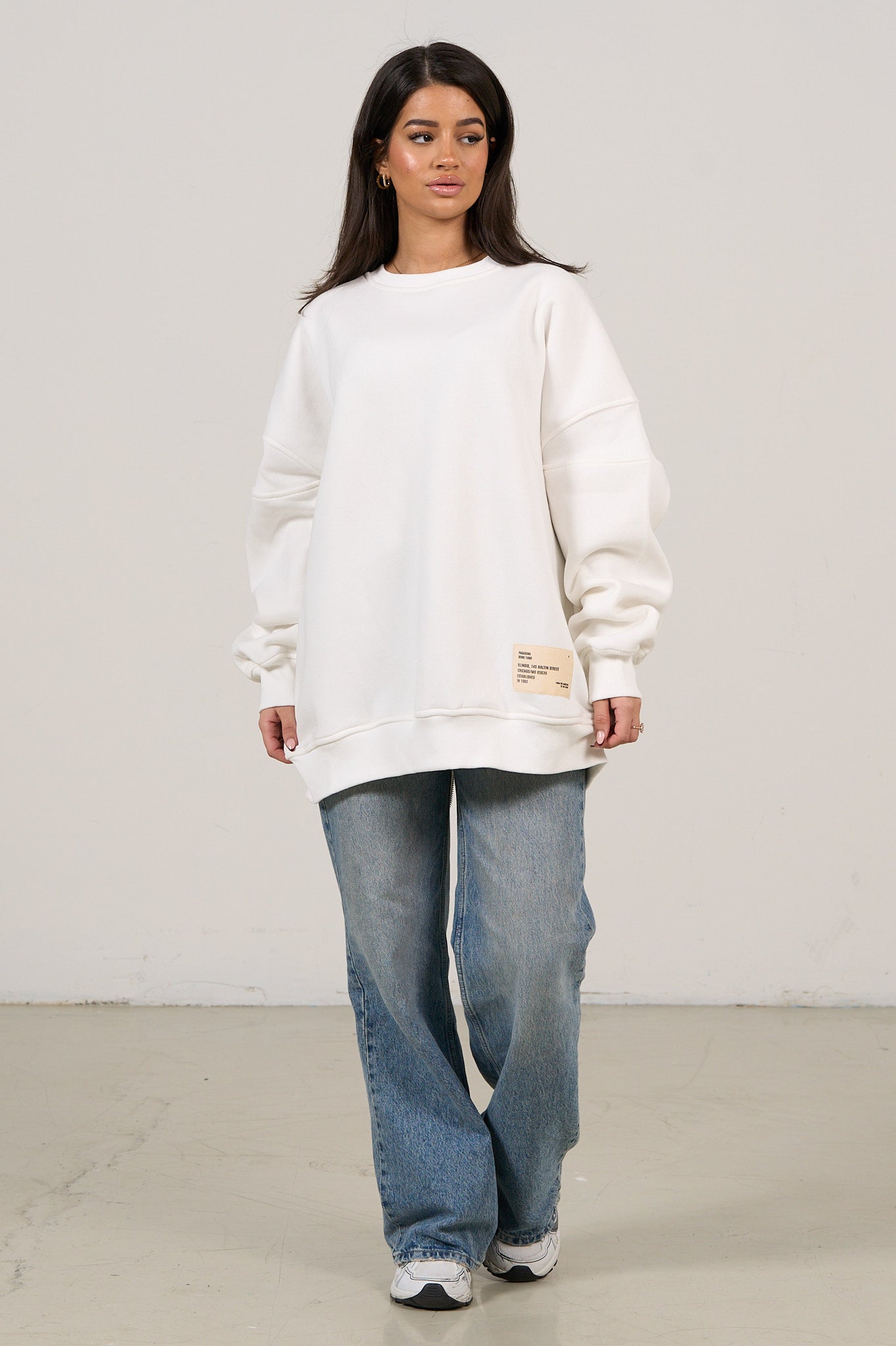 Pull oversize avec fermeture éclair dans le dos