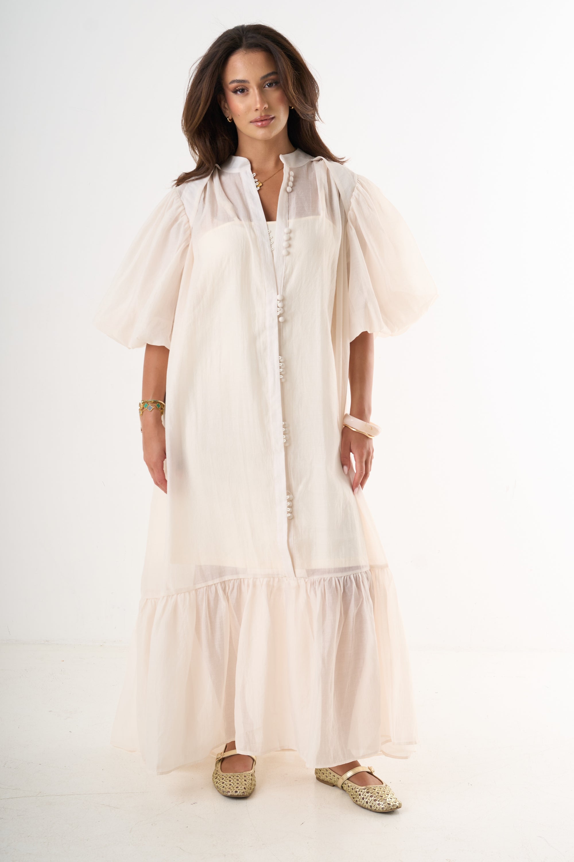 Puffed Maxi Dress