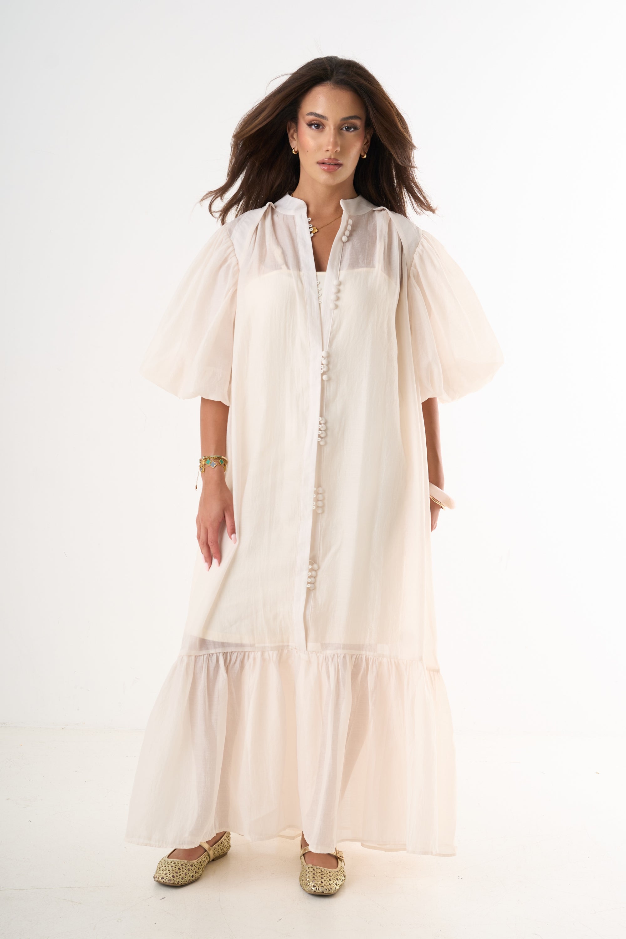 Puffed Maxi Dress