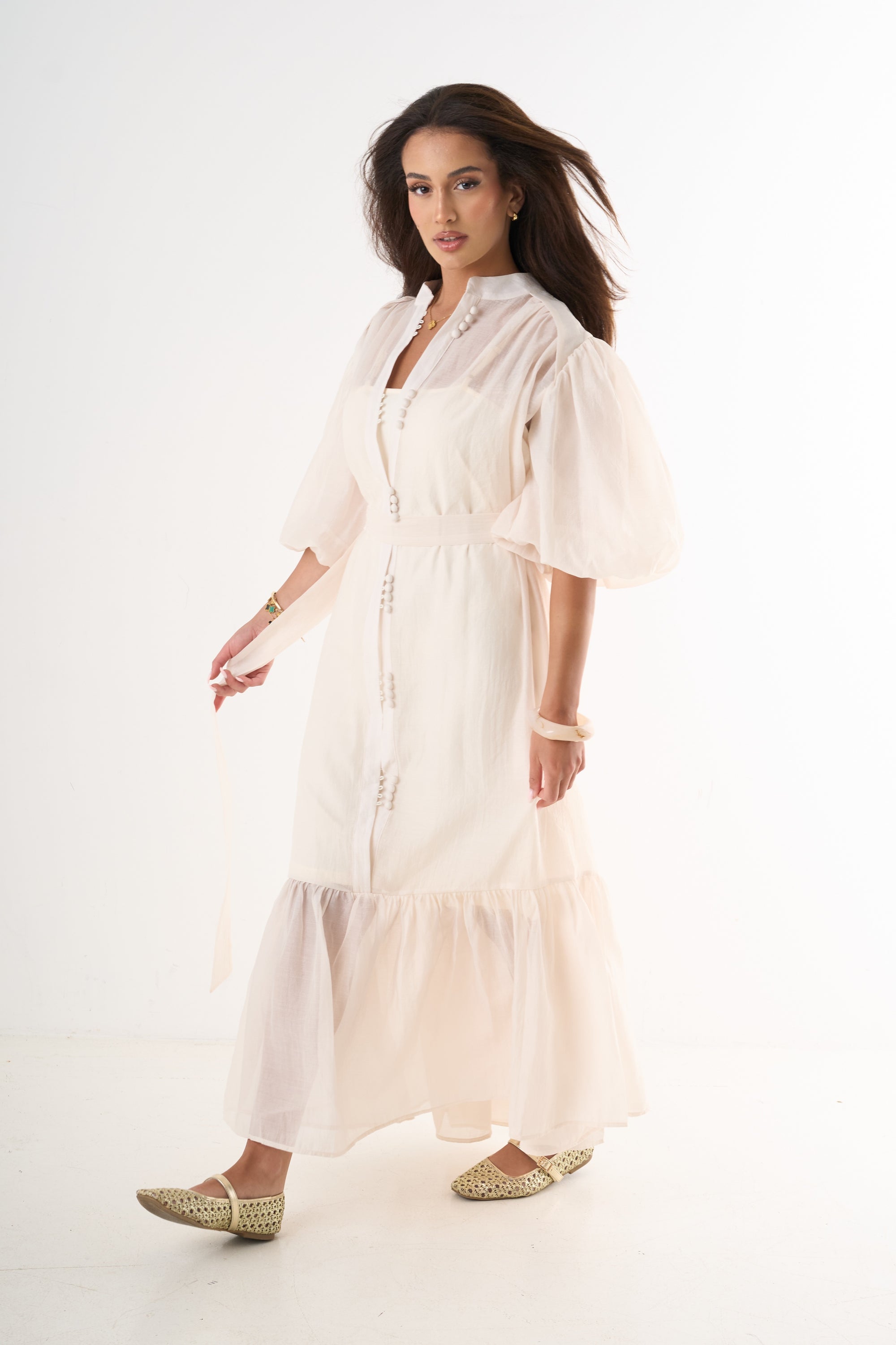 Puffed Maxi Dress