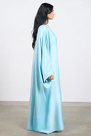 Abaya with inner belt - Blue