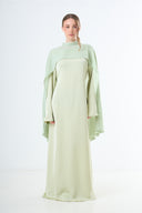 Aura Cape Dress - Light Green