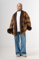 Autumn Muse Wrap Coat - Orange