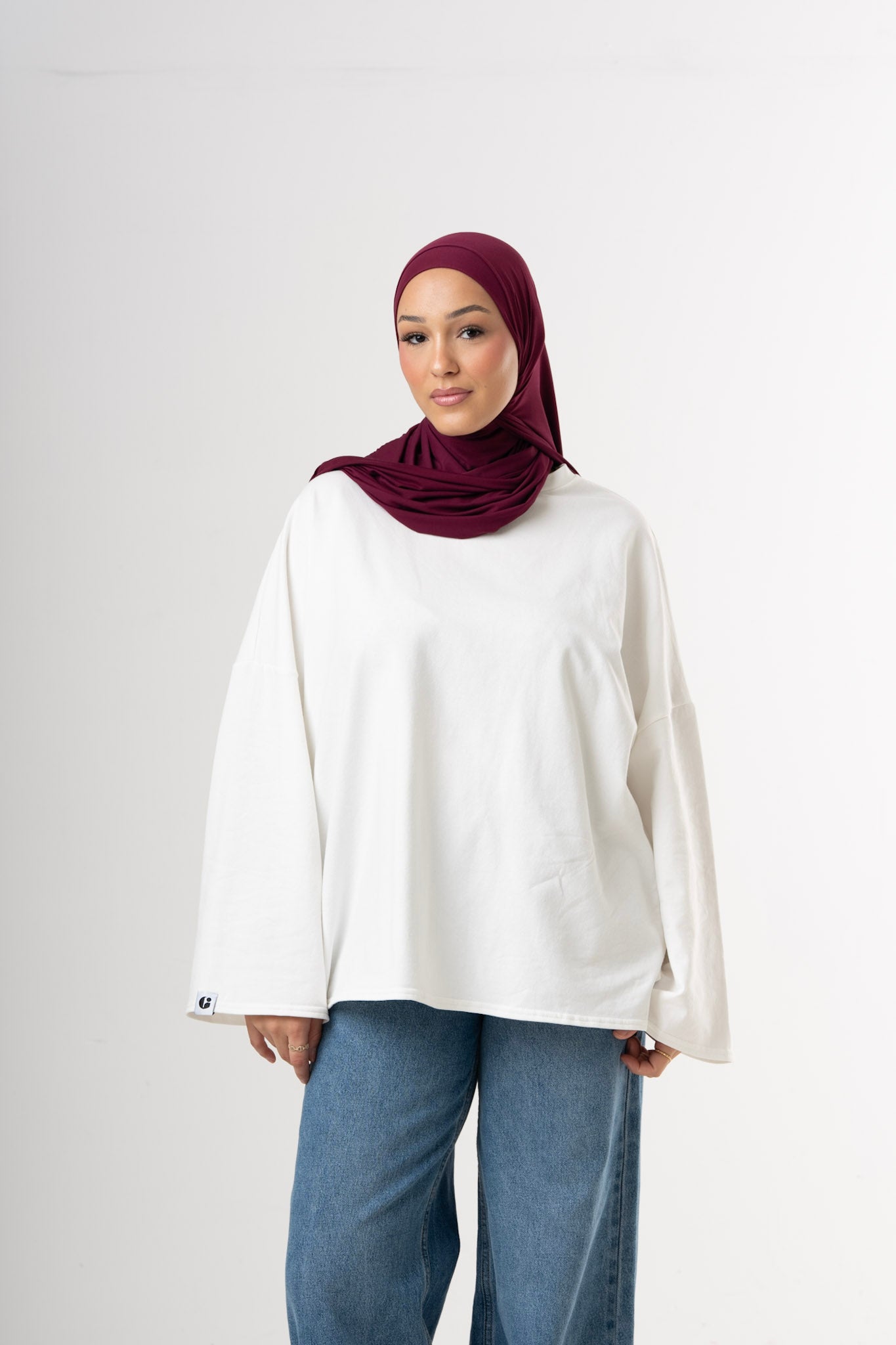 Bamboo Breathable Scarf - Burgundy-3