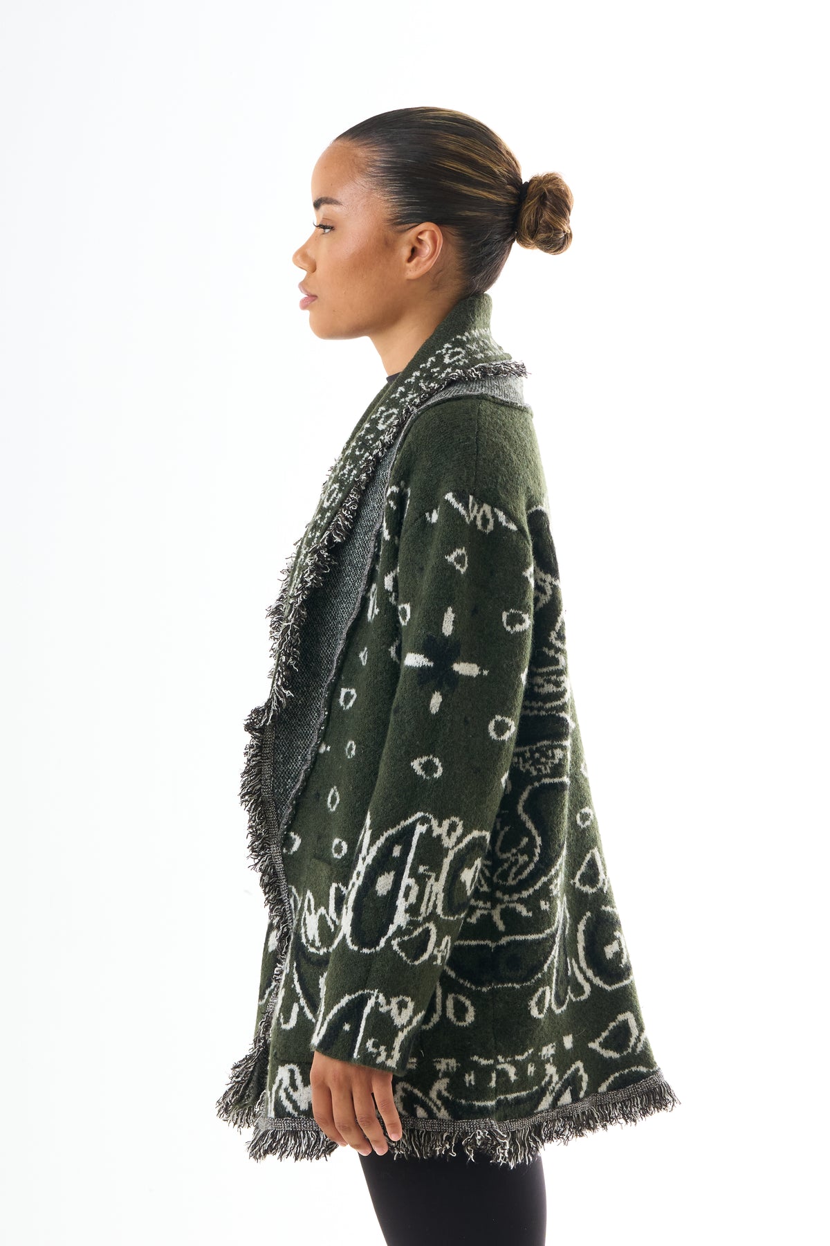 Bandana Cardigan - Green-1