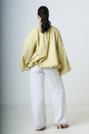 Blouse With Balloonsleeves - Light Green