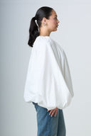 Blouse With Balloonsleeves - White