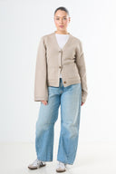 Buttoned Knit Cardigan