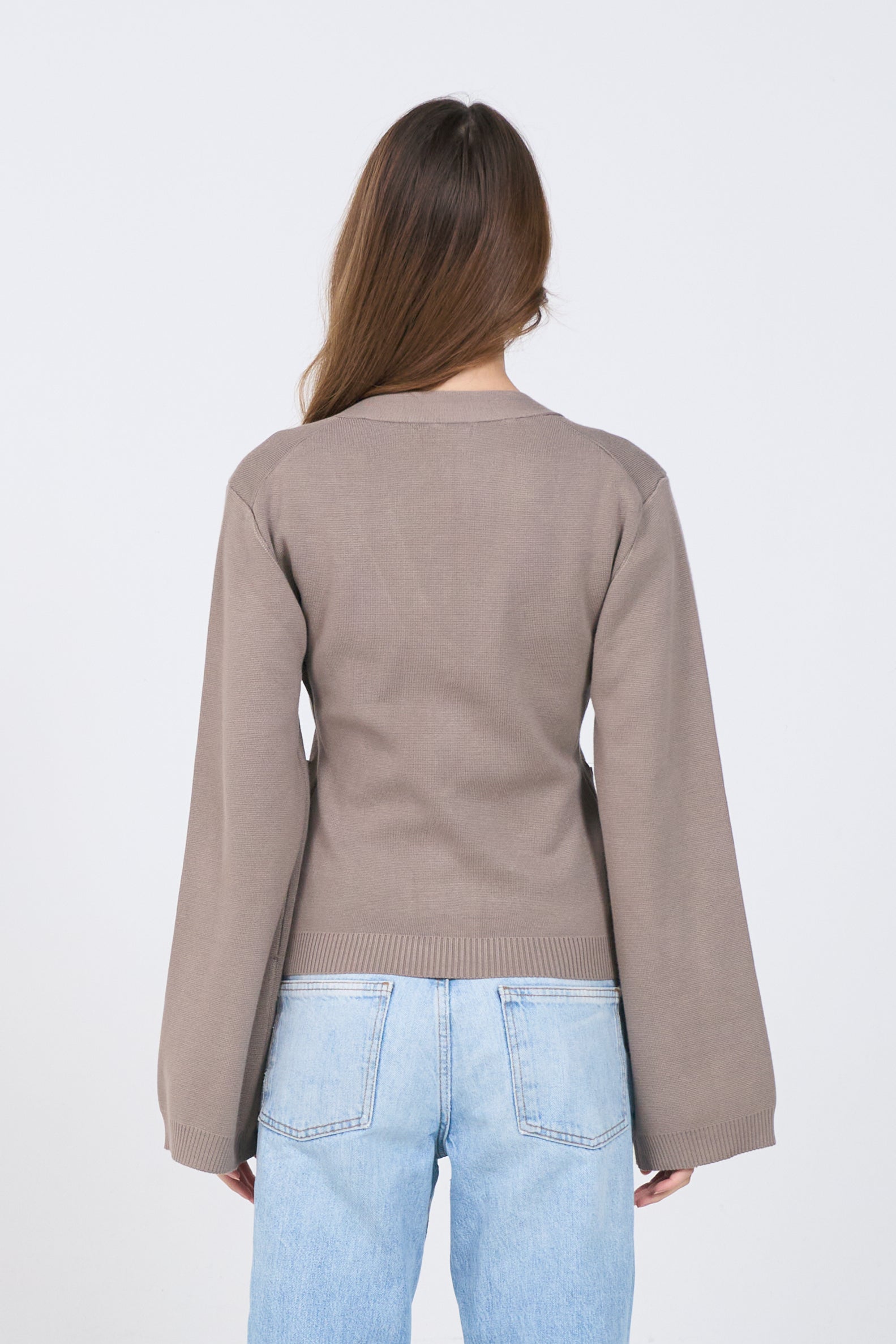 Buttoned Knit Cardigan-5