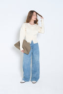 Buttoned Knit Top