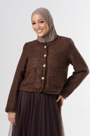 Classic Tweed Jacket - Brown