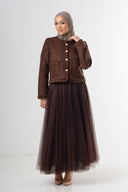 Classic Tweed Jacket - Brown