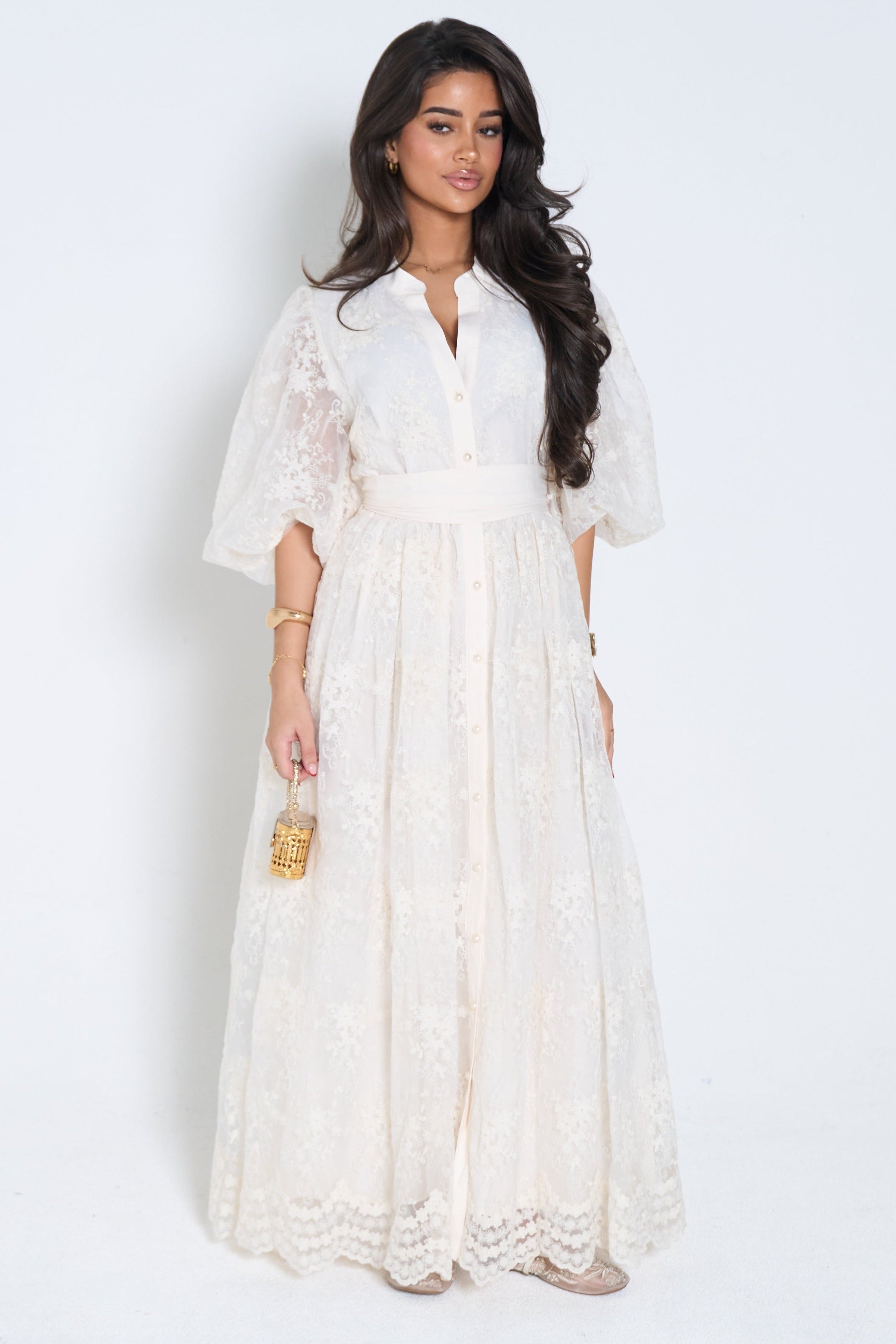 Klassisches Maxikleid aus Spitze-3