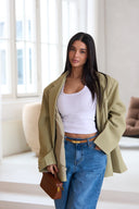 Dad Oversized Blazer - Matcha