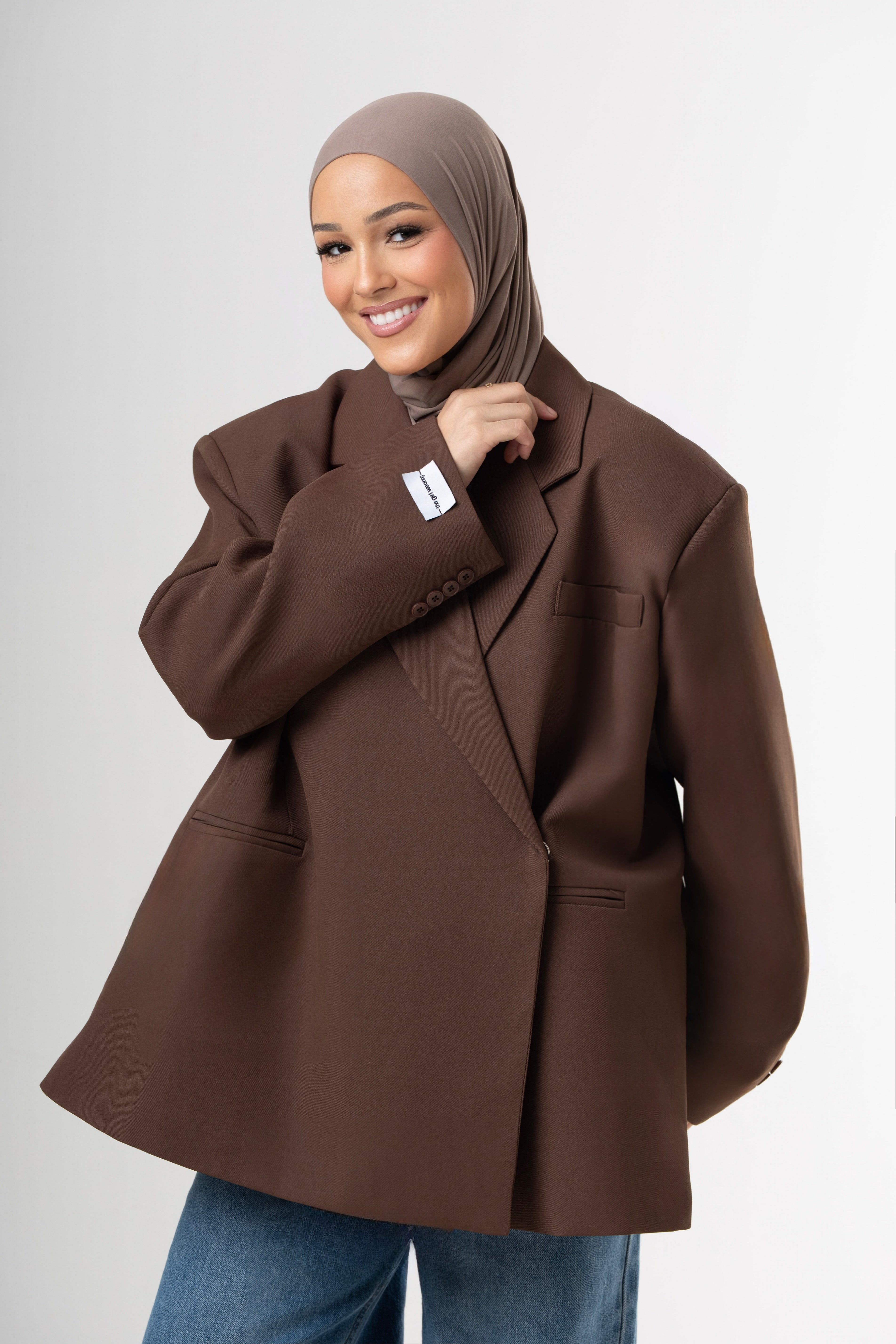 Oversized-Blazer für Papas - Braun