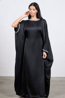 Diamond Tie Abaya Dress – Black