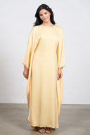 Diamond Tie Abaya Dress – Yellow