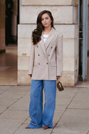 Double Breasted Blazer - Beige