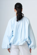 Blouse With Balloonsleeves - Light Blue