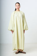 Dress With Balloonsleeves - Light Green