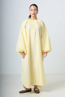 Dress With Balloonsleeves - Yellow