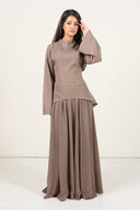 Elegant Two-Piece Set - Dark Taupe