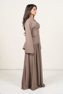 Elegant Two-Piece Set - Dark Taupe