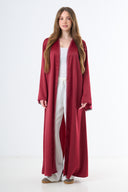 Flow Open Abaya - Bordeaux