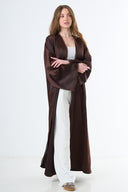 Flow Open Abaya - Brown