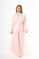 Glossy maxi skirt - Pink