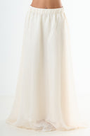 Glossy maxi skirt - Cream