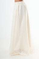 Glossy maxi skirt - Cream