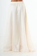 Glossy maxi skirt - Cream