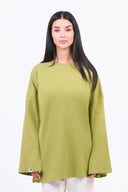 Premium Oversized Langarmshirt - Buttergelb