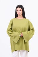 Premium Oversized Langarmshirt - Buttergelb