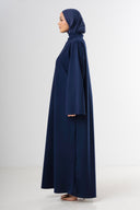 High Neck Abaya - Navy