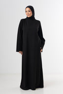 High Neck Abaya - Black