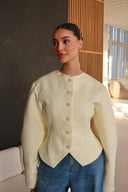 Structured statement blazer - Yellow