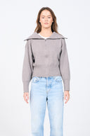 Knit Zip-up Cardigan