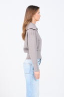 Knit Zip-up Cardigan