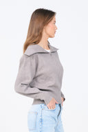Knit Zip-up Cardigan
