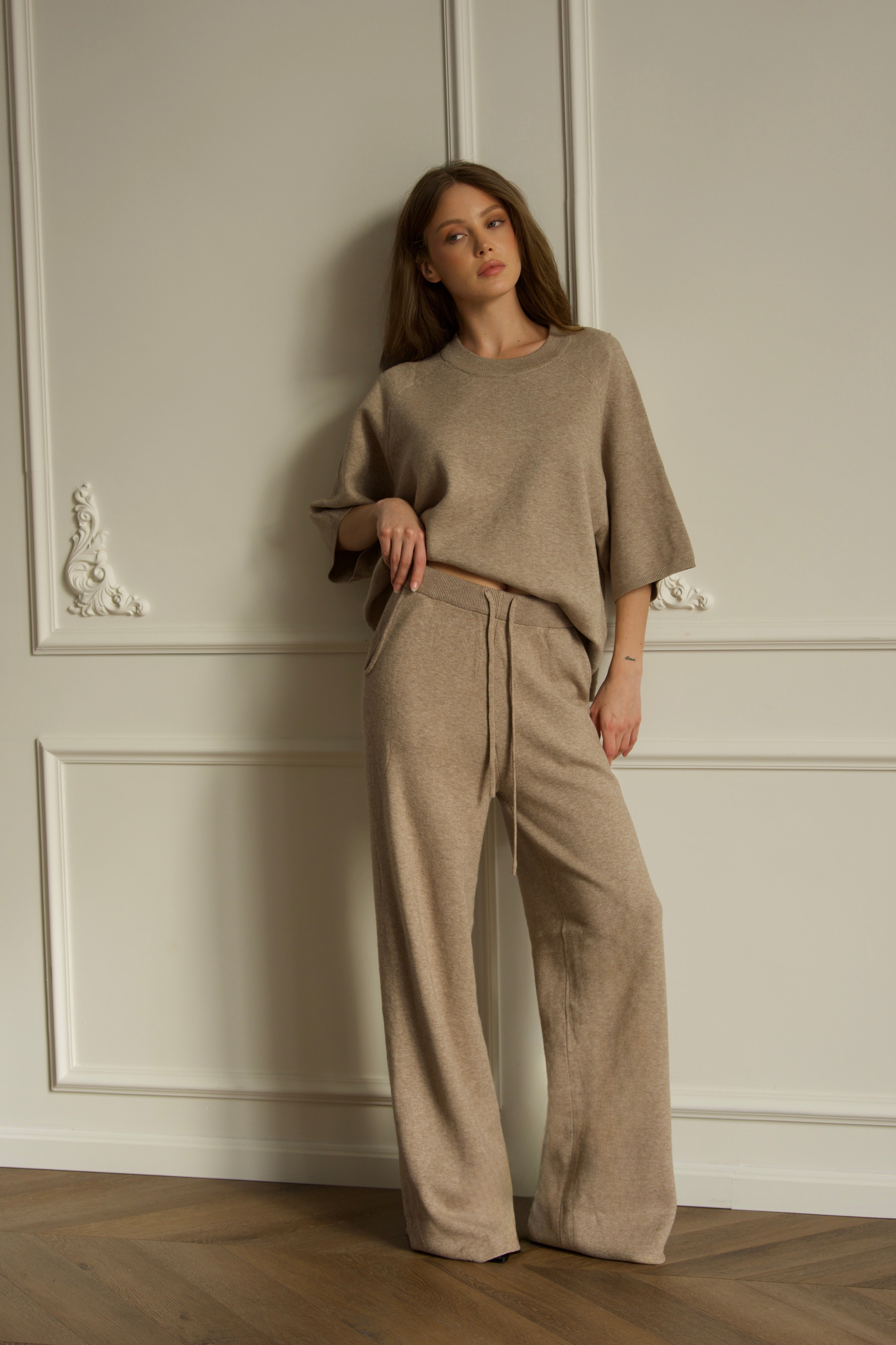 Knitwear Set - Taupe-1