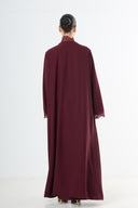 Lace Abaya Set - Wine