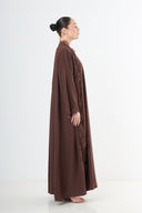 Lace Abaya Set - Brown