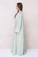 Luxury Embroidered Abaya Set - Green