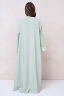 Luxury Embroidered Abaya Set - Green
