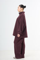 Oversized Cotton Tracksuit - Bordeaux
