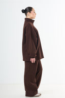 Oversized Cotton Tracksuit - Brown